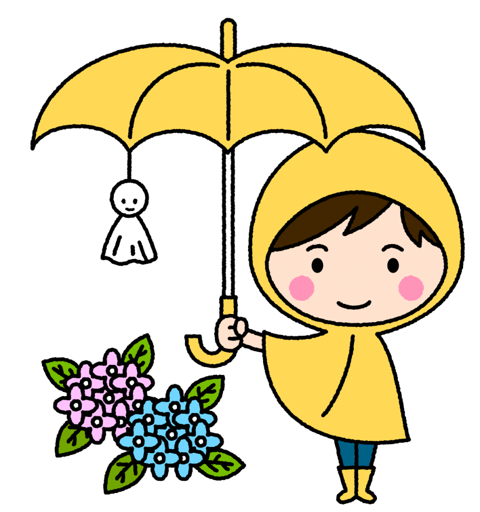 梅雨（男性）｜無料イラスト