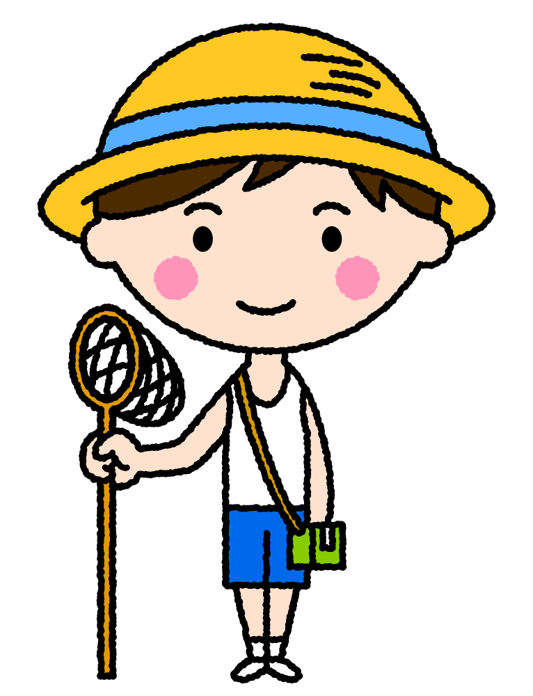 夏休み（男性）｜無料イラスト