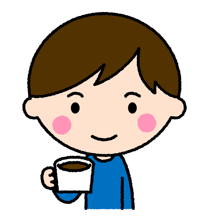 コーヒーを飲む男性｜無料イラスト