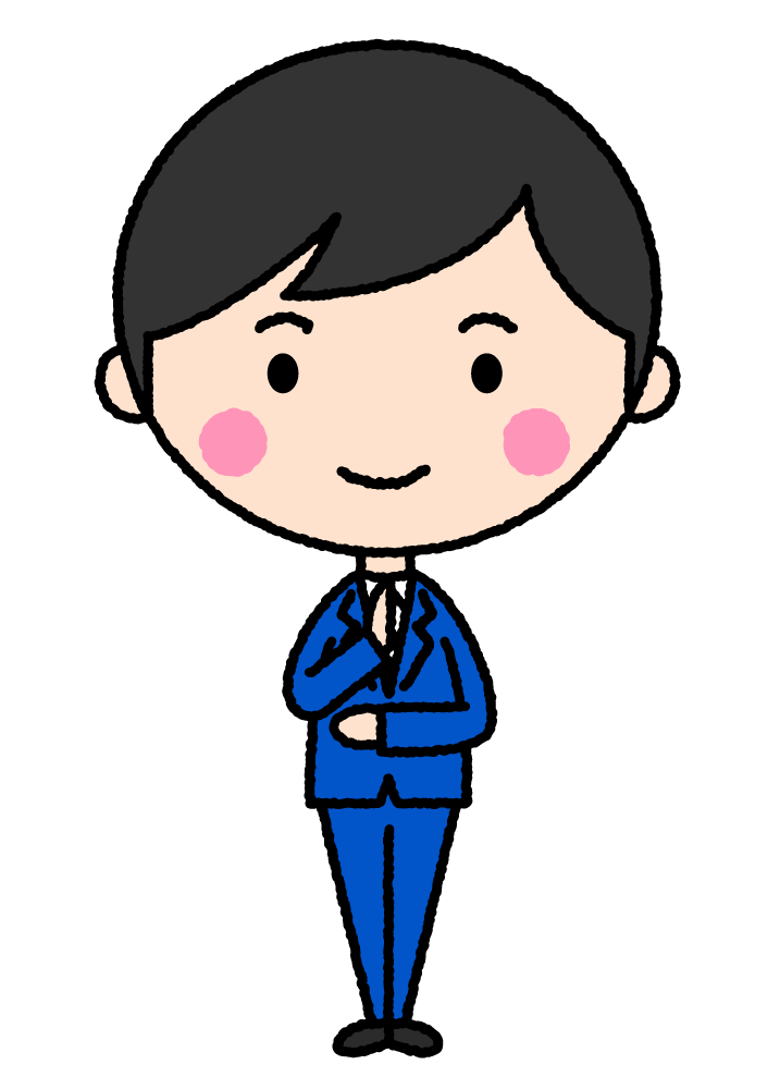 手話通訳士（男性）｜無料イラスト