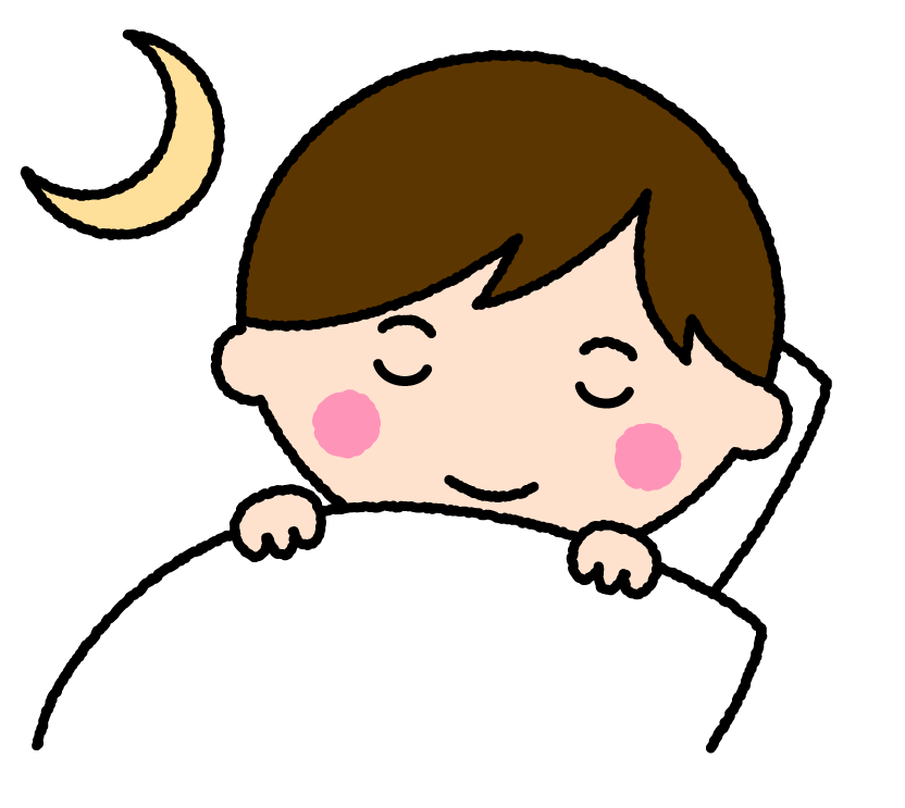 眠る男性｜無料イラスト