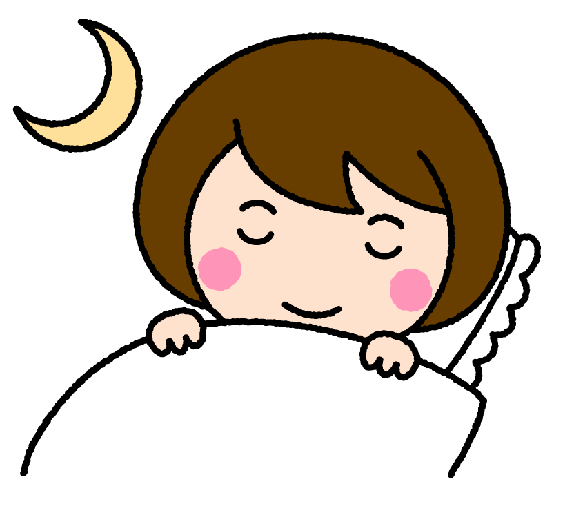 眠る女性｜無料イラスト